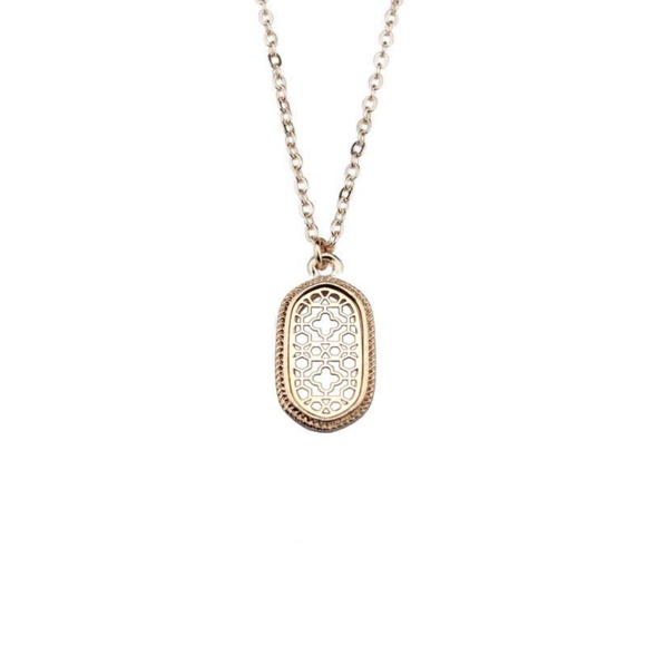 3/$15 • Oval Filigree Necklace - Picture 2 of 3